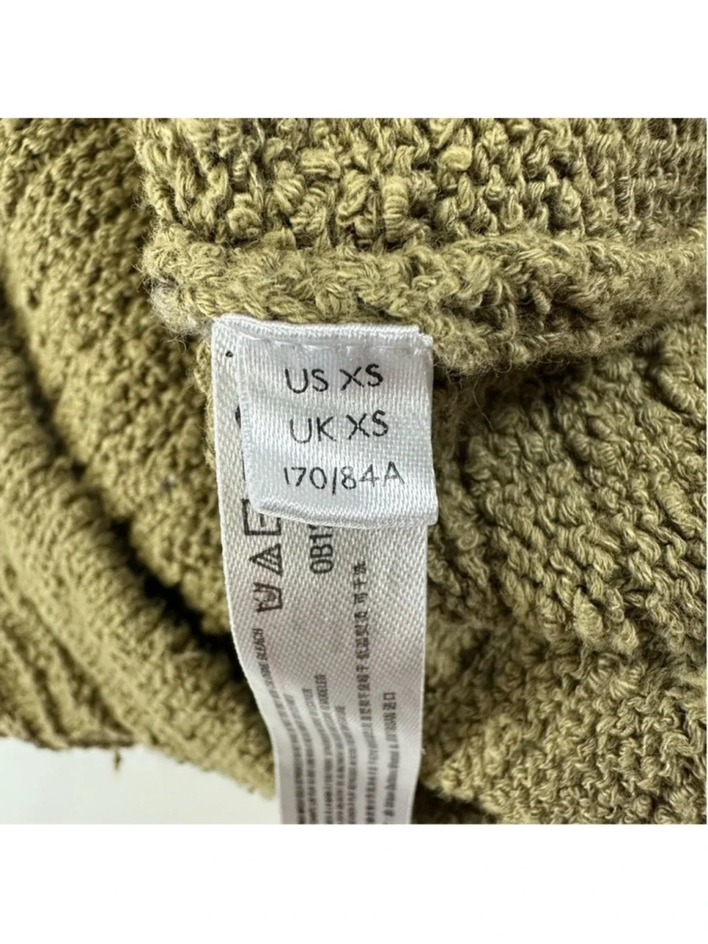Free People Beach Olive collared Oversized knit top XS Casual All Season Boho